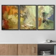 thumbnail image 3 of wall26 Framed Canvas Print Wall Art Set Green, Gray &amp; Yellow Paint Smudge Display Abstract Shapes Illustrations Modern Art Bohemian Multicolor for Living Room, Bedroom, Office - 24"x36", 3 of 5