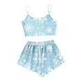 thumbnail image 1 of WEAIXIMIUNG Fall Pajamas Ladies' Christmas 2024 Cartoon Snowman Shorts Pajama Set, 1 of 4