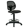 thumbnail image 1 of Worksmart DC Series - Chair - swivel - vinyl, mesh, heavy duty nylon - black, 1 of 15