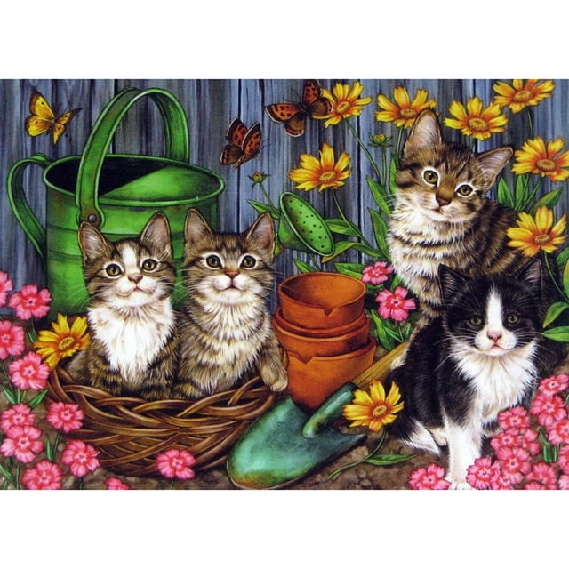Cuadros Decorativos (DF3859) 5D DIY taladro completo diamante pintura gato bordado mosaico Kits decoración (LD051) 30x40cm Tmvgtek embutido en tela