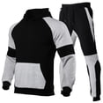 thumbnail image 2 of MLQIDK Men's Big and Tall Workout Gym Track Suits Fleece Hoodie and Sweatpants 2 Piece Set Athletic Winter Casual Tracksuits Jogging Sweat Suits Lounge Outfit White 2XL, 2 of 3