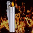 thumbnail image 4 of XYCCA Portable Windproof Slim Refillable Cigarette Lighter Wheel Flint Lighter (Matt Sliver)-0819, 4 of 5