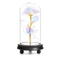 thumbnail image 1 of Base De Madera De Cúpula De Cristal De Rosa Roja Para Regalos De San Valentín Lámparas De Rosa Led Navidad Cateissary HA020621-00, 1 of 7