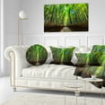 thumbnail image 3 of Designart Road through Dense Bamboo Groves - Landscape Printed Throw Pillow - 12x20, 3 of 5