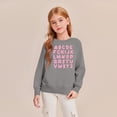 thumbnail image 5 of Alphabet Print Crewneck Sweatshirt for Children's Casual Long Sleeve Pullover Top Comfortable Fit, 5 of 5