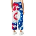 thumbnail image 3 of WTOBBY Stars & Stripes Print Palazzo Pants - Women's Fourth of July Wide Leg Trousers with Elastic Waist, Patriotic Summer Vacation Outfits & Beachwear,Blue 2XL, 3 of 4
