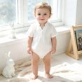 thumbnail image 5 of Gtoiithly Baby Romper, Kids Summer Solid Short Sleeve Jumpsuit Baby Clothes Clothes White 3-6 Months, 5 of 9