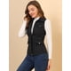 thumbnail image 2 of Allegra K Chaqueta con cremallera y bolsillos sin mangas Anorak Utility Chaleco para mujer Negro M, 2 of 6