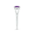 thumbnail image 5 of ANGARA Natural 0.4 Ct. Amethyst Solitaire Ring in 14K White Gold for Women (Ring Size: 6.5), 5 of 10