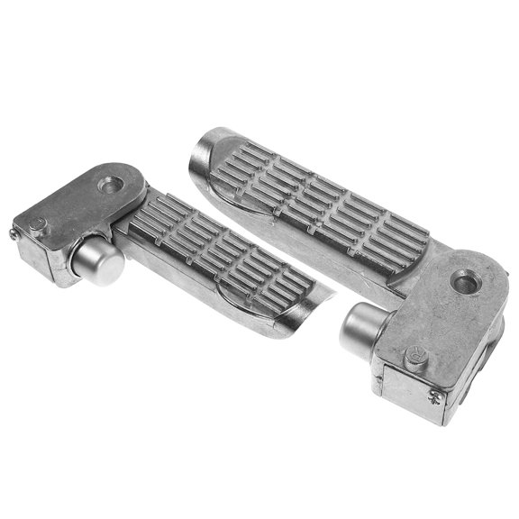 NICEXMAS Foldable Scooter Pegs Motorcycle Foot Pegs Silver 1 Pair