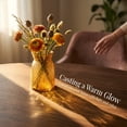 thumbnail image 4 of Unique Bargains Modern Geometric Wide Mouth Glass Flower Vase Amber 4.1"x4.1"x6.1", 4 of 5