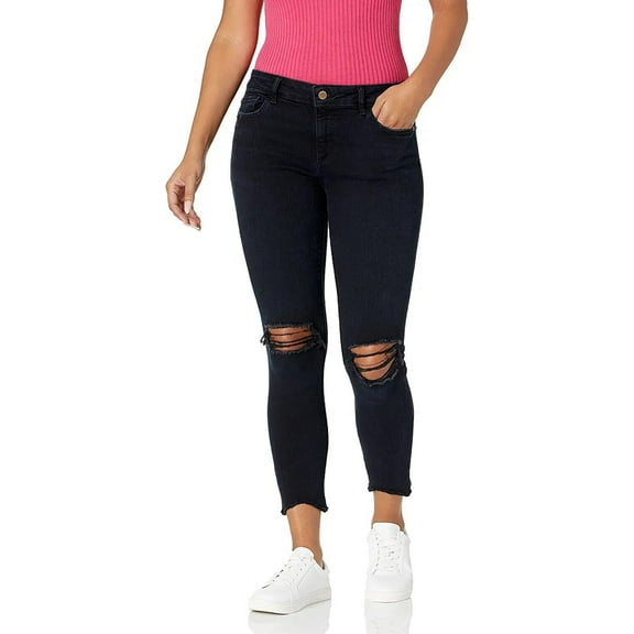 DL1961 Women's Florence Instasculpt Mid Rise Skinny Fit black Size 24