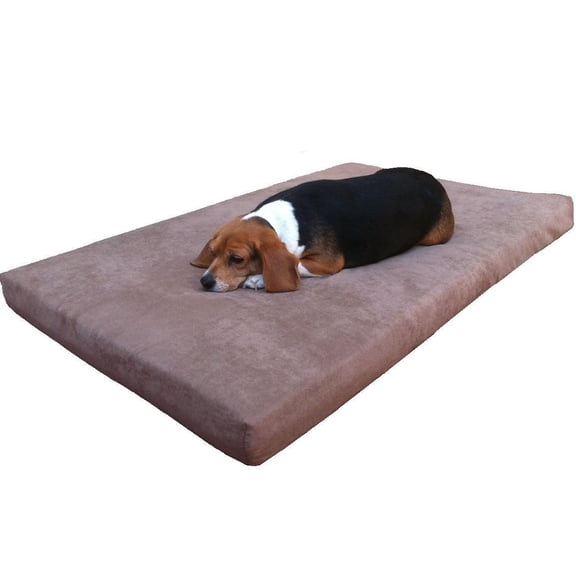 45"X27"X3" LARGE 100% MEMORY FOAM Pad Pet Dog Bed + Waterproof Case Suede cover