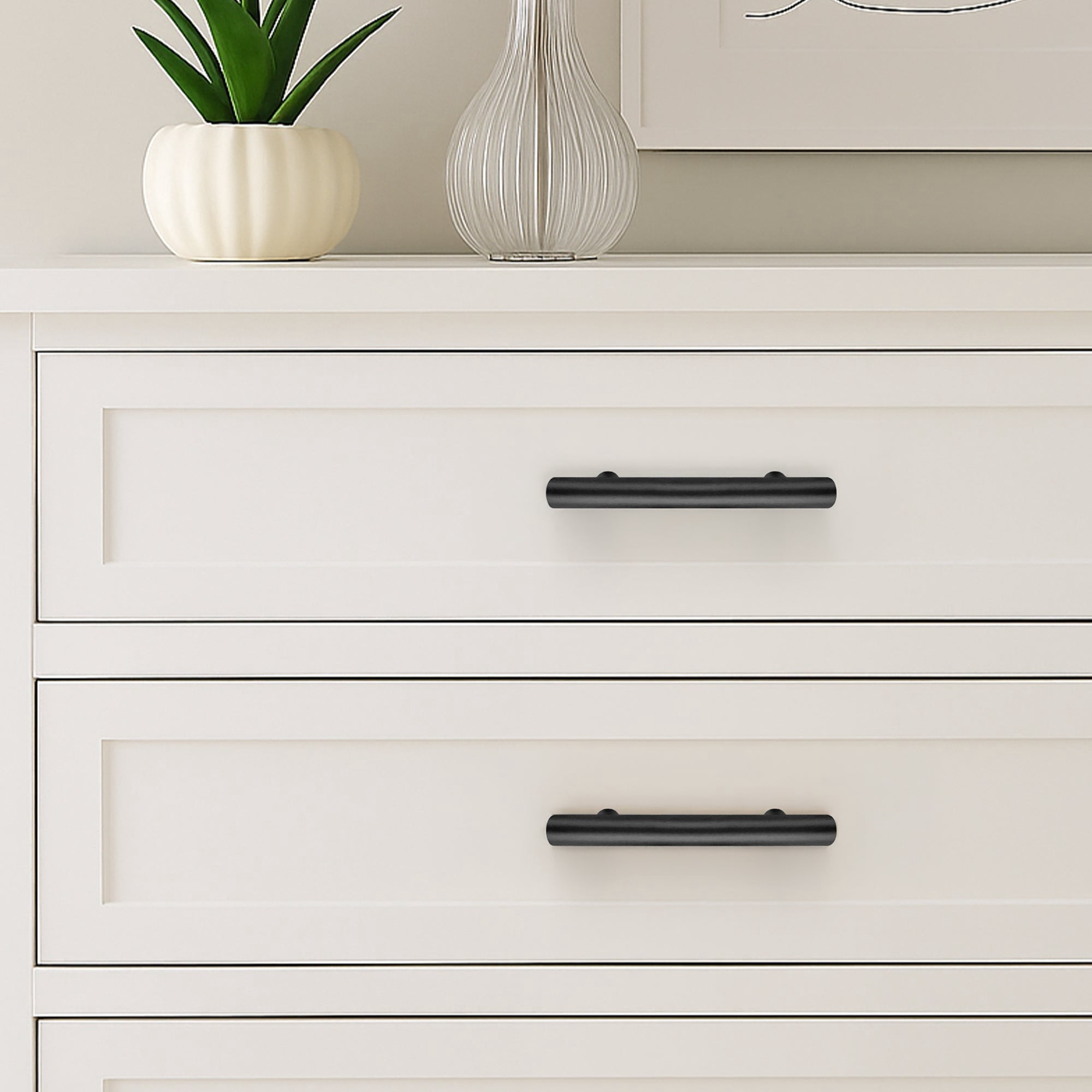 Stainless Steel Cabinet Handle Pull – 5 Inch, Modern T-Bar Design, Brushed Finish, 3 Inch Hole Center
