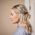 thumbnail image 4 of Snow Flower Rhinestone Hairpin Female Summer Forehead Bangs Hairpin Broken Hair Artifact Side Clip,PENDANE,Plastic,Blue, 4 of 7