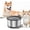 2.5L+2 Filters, variant on 2.5L Dog Water Bowl 101oz Stainless Steel Water Bowls for Dogs No Splash Pet Water Dispenser with Non-Slip Base for Dogs and Cats 2.5L+2 Filters