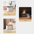 thumbnail image 3 of Flame Humidifier Essential Oil Diffuser Cool Mist Humidifiers for Bedroom 200 Ml Mini Air Small Humidifier Lasts Up To 10 Hours, 3 of 4