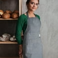 thumbnail image 4 of ACDNAC 2 Pack Aprons for Women with Pockets,Kitchen Aprons for Women,Waitress Apron for Cooking,Baking,Gardening,Gift for Mom,Wife,Sister,Grandma,Red&Black, 4 of 7