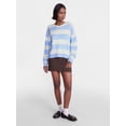 thumbnail image 2 of No Boundaries Essential Crewneck Sweater, Lightweight, Women's and Women's Plus XXS-4X, 2 of 5