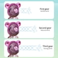 thumbnail image 2 of 1pc Colored Bear Shaped Fan, Mini Fan, Portable USB Rechargeable Small Pocket Fan, Battery Operated Fan, Small Personal Fan USB Rechargeable, 3 Speed Adjustable Fan, 5.51*3.74*2.56in, 2 of 5