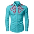 thumbnail image 3 of Hienoo Boys Cowboy Long Sleeve Shirt Vintage Western Print Button-Down Shirt, Sizes 4-13, 3 of 3
