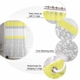 thumbnail image 5 of 60x72 Inch Shower Curtains for Bathroom Yellow Grey Fabric Bath Curtain Decor Chic Garden Floral Stripe Embroidery Design Waterproof Restroom Curtains Shower Set Accessories with 12 Hooks 60 Inch, 5 of 6