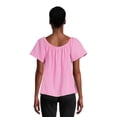thumbnail image 3 of Time and Tru Women's Square Neck Top, Sizes XS-XXXL (Women's and Women's Plus), 3 of 5