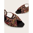 thumbnail image 4 of Vacation Gold Sandals For Women, Metallic Braided Detail Slingback Sandals, 4 of 4