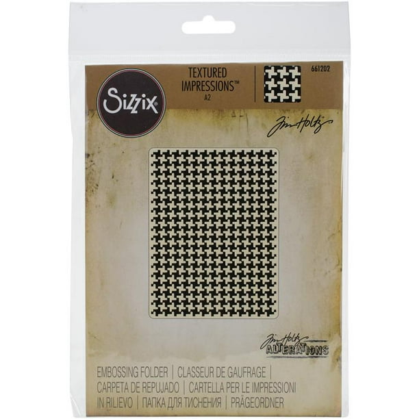 Sizzix Texture Fades A2 Embossing Folder, Pinwheel By Tim Holtz