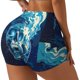 thumbnail image 1 of Fotbe Abstract Blue Skull Shorts Sin Costuras – Shorts Deportivos de Cintura Alta para Mujer, Elásticos para Gimnasio, Yoga, Running o Ciclismo-Large, 1 of 8