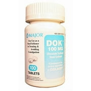 Major DOK Docusate Sodium Tablets, 100 mg, 100 Count