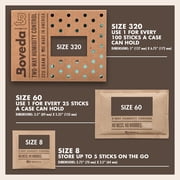 Boveda 72% Two-Way Humidity Control Packs For Wood Humidifier Boxes – 12 Pack – Moisture Absorbers – Humidifier Packs – Individually Wrapped Hydration Packets