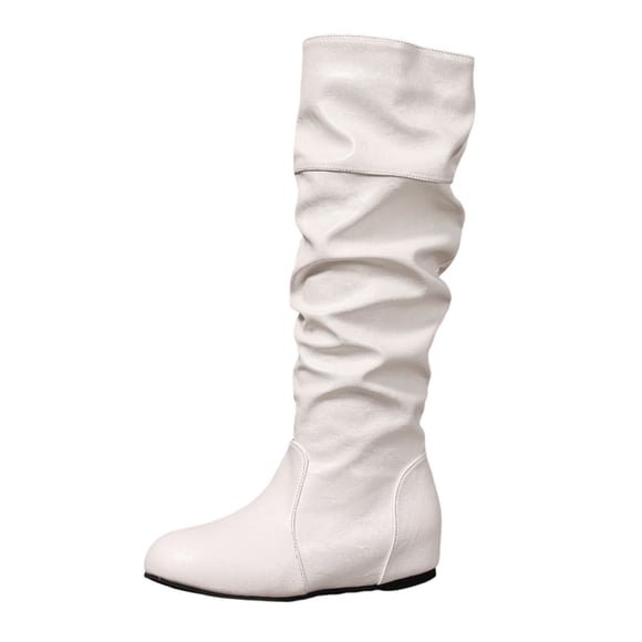 Women's Stylish Winter Flat-Soled Long Boots and Knee-High Boots, Versatile and Casual