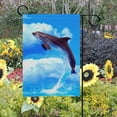 thumbnail image 2 of SKYSONIC Dolphin Jump from Water Double-Sided Printed Garden House Sports Flag - 28x40in Polyester Decorative Flags for Courtyard Garden Flowerpot, 2 of 2