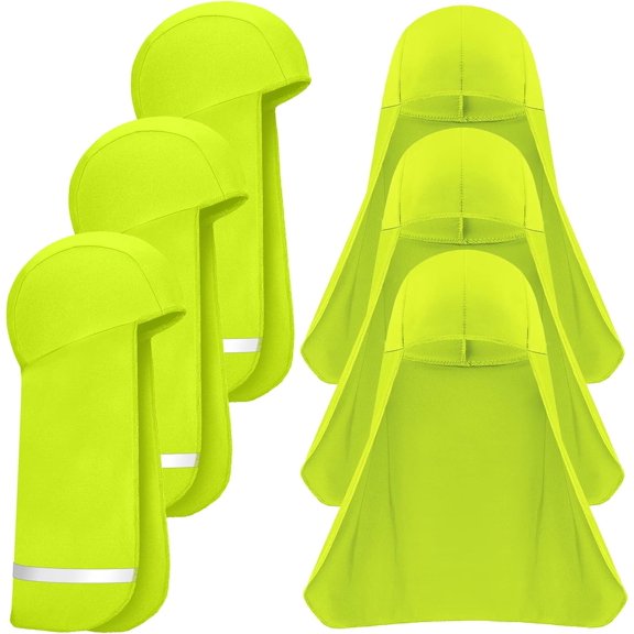 6 Pieces Hard Hat Sun Shade Cooling Skull Cap Neck Shade Sun Protector Skull Cap Liner for Men Women