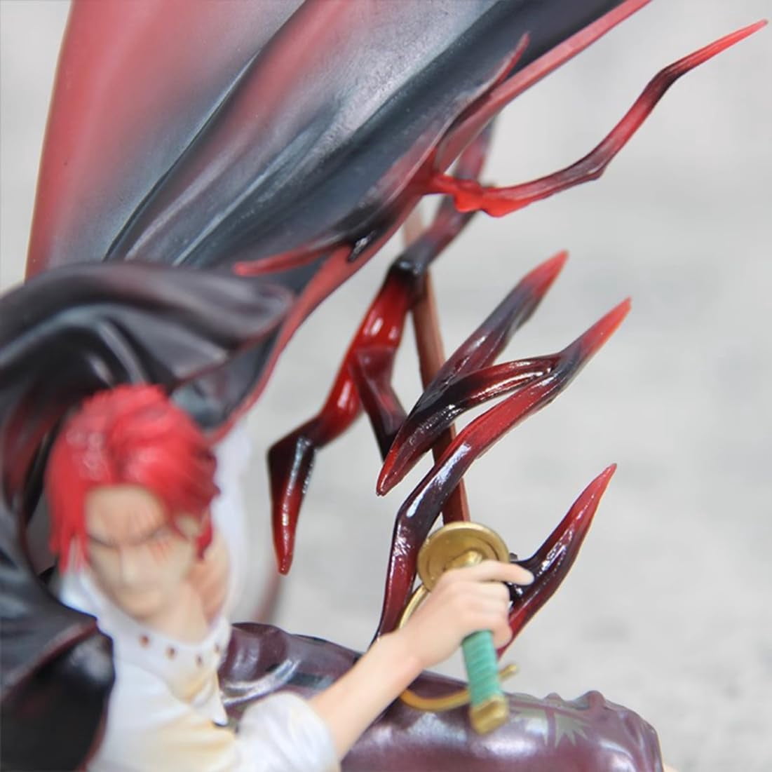 New Four Emperors Red Hair Shanks (Draw the Sword Ver) Character Anime Model Statue Action Figures Desktop Ornament Popular Decorations Fan Souvenirs Creative Gift Collectable
