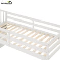 thumbnail image 4 of Bellemave Twin Loft Bed with Stairs and Storage, Wood Low Loft Bed with Shelf, No Box Spring Needed (White), 4 of 10