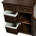thumbnail image 6 of 31'' Solid Wood Accent Chest,Storage Cabinet with 4 Drawers,Door and 2 Tiers Shelves,Sideboard Buffet Cabinet for Living Room,Bedroom,Home Office,Walnut, 6 of 7