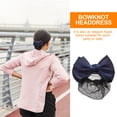 thumbnail image 2 of Shisuyan 1Pc Beautiful Bowknot Design Hair Net Pearl Studded Hairpin for Hair Decoration Use Thick Net (Dark Blue), 2 of 9