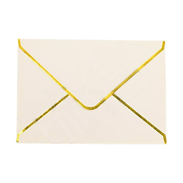 Sobres dorados de estilo occidental para invitaciones de boda, correspondencia comercial y eventos formales. Papelería de papel de calidad