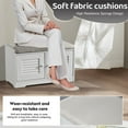 thumbnail image 6 of S-HOME Shoe Storage Bench with Detachable Cushion, 28.74 Inch Entryway Cabinet with 2 Door Design for Easy Access, Grey, 6 of 14