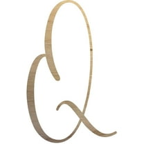 Unfinished Wooden Wedding Letters, 6'' Alphabet Letter Q, DIY Rebeca Font