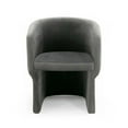 thumbnail image 2 of Modrest Vassar 19" Upholstered Modern Velvet Dining Chair in Gray, 2 of 4