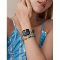 thumbnail image 6 of Wearlizer Beaded Agate Band Compatible with Apple Watch 38/40/41/42/44/45/46/49mm, Handmade Natural Stone Stretch Bracelet for Women, Boho Strap for iWatch Series 11/10/9/8/7/6/5/4/SE/Ultra, 6 of 7