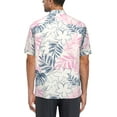 thumbnail image 3 of Cafe Luna Men's and Big Men's Tropical Flower Print Short Sleeve Shirt, Sizes S-5XL, 3 of 5