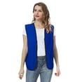 thumbnail image 3 of Toptie Supermarket Uniform Vest Zipper Volunteers Event Vest Unisex Waistcoat-Navy-3XL, 3 of 9