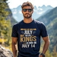 thumbnail image 3 of Kings Are Born on July 14 T-Shirt, Vintage Birthday Shirt for Men, Perfect Gift for July Birthday, 3 of 4