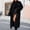 Black, variant on Drovellove Plus Size Women's Long Coat Winter Warm Overcoat with V Neck Collar | Fashionable Solid Color Outerwear for Casual Daily Wear and Party Nights