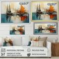 thumbnail image 4 of Designart "Celestial Beauty Yellow and Blue Galaxy" Figurative Wall Art - Glam Yellow Eye Bedroom Canvas Wall Art, 4 of 4