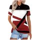 thumbnail image 5 of Blusas para las Mujeres Impresión Casual Manga Corta Turndown Collar Botón Superior, Tops Cortos para las Mujeres, 5 of 6